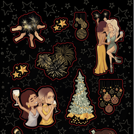 Новогодние стикеры