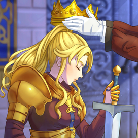 Коронация - аниме иллюстрации для игры