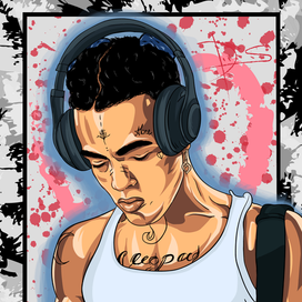 Иллюстрация Xxxtentacion'a