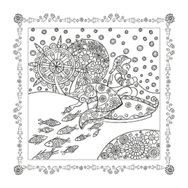 Иллюстрация для раскраски "Лиса и Волк"