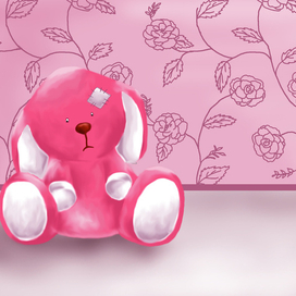 Розовый заяц