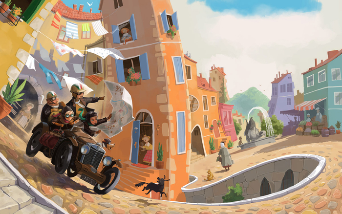 “No, no, no, at the end of Via Zucchini is where all the zucchini are collected!” 