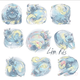 спящие коты - ткань - постельное белье