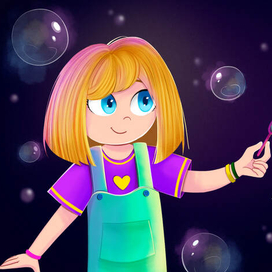 Девочка с пузырями