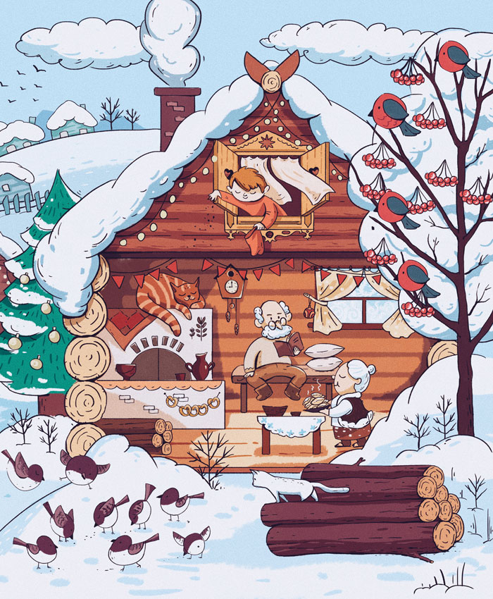 Новый год в деревне