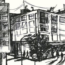 4 лист из серии "Улочки старого Стамбула"