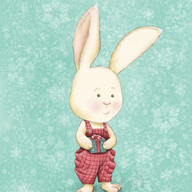 Зайка с подарком