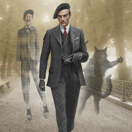 Illustrations for Mikhail Bulgakov's novel "The Master and Margarita." Chapter One