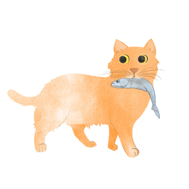 Кот с рыбой