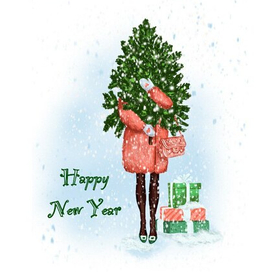 Открытка Happy New Year