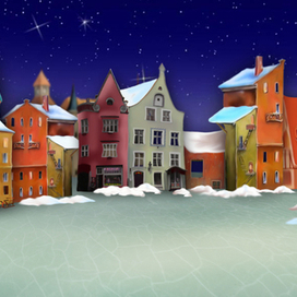 Декорации к спектаклю " Щелкунчик и повелитель тьмы " для ледового театра Елены Бережной 2012г.