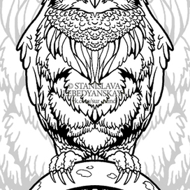 Шаман. Сова эскиз тату. Эскиз татуировки. Shaman. Owl sketch, sur, black, lineart, graphic, moon, tattoo flash, illustration.