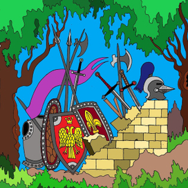Иллюстрация к сказке на рыцарскую тему