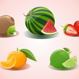 Векторные фрукты