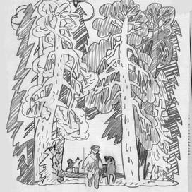 Из журнала с эскизами иллюстраций в "Детгиз