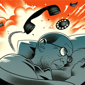 "На проводе" Иллюстрация для журнала GQ