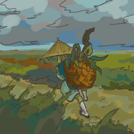 трава в корзине