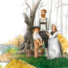  Иллюстрации для издательства "КАРО" к книге "Ганзель и Гретель"