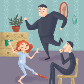 Глава 8 "Как к Пеппи забираются воры"