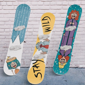 Дизайн стикеров для сноуборда 