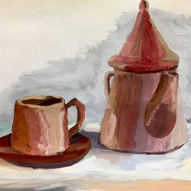 Чайник и чашка