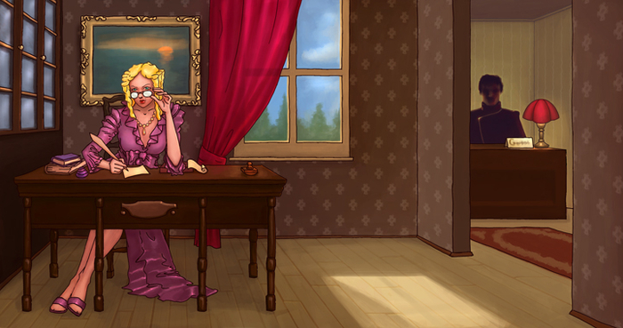 приёмная (иллюстрация для игры)