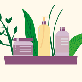 Косметика на полочке