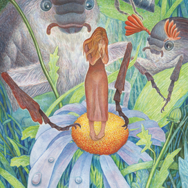 Иллюстрация к сказке Дюймовочка Г.Х Андерсена