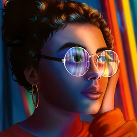 Неоновый портрет