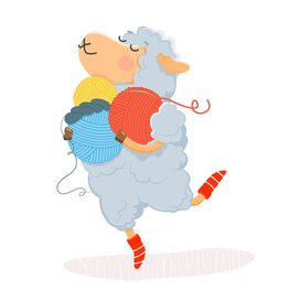 Увлеченная овечка