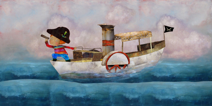 Пират на лодке без названья