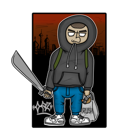 Vandal Machete sticker