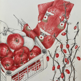 Красные яблоки