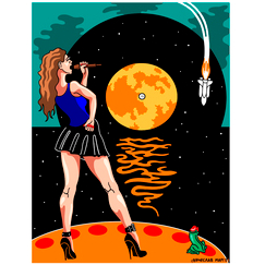 Луна и музыка.