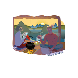 Иллюстрация - размышление на тему «границы нового мира»