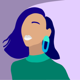 Портрет в стиле flat