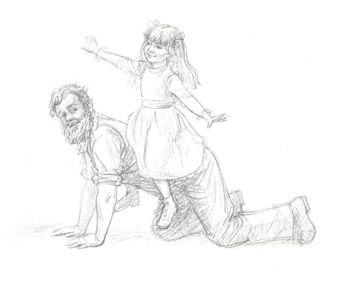 Иллюстрация к повести Луизы Мэй Олкотт "Маленькие женщины замужем"