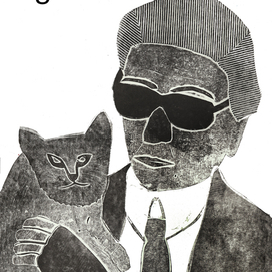 Портрет Карла Лагерфельда