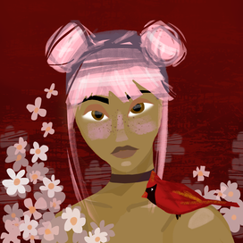 красная птица