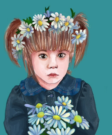 Девочка с ромашками 