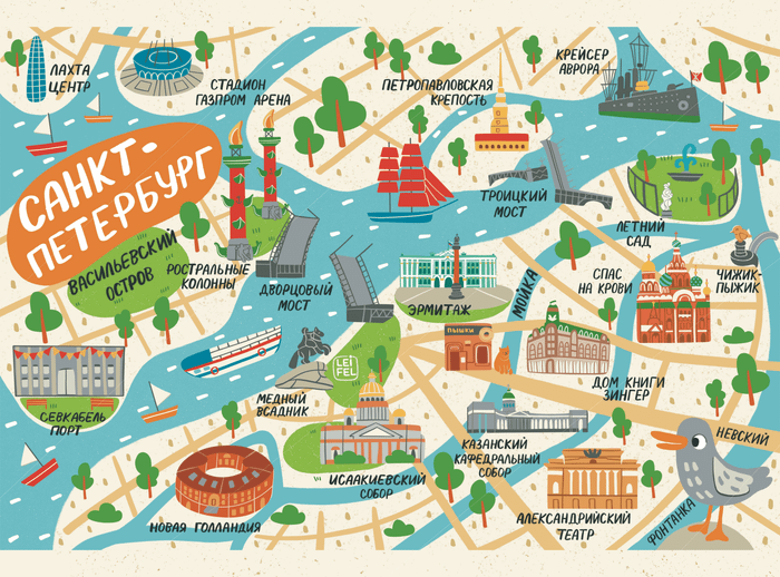 Карта Санкт Петербурга