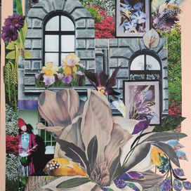 Дворик моего детства.(коллаж)