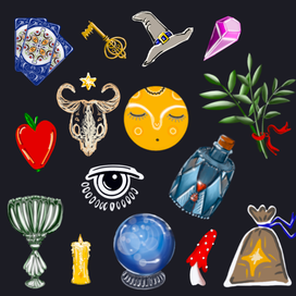 Стикеры на тему магия