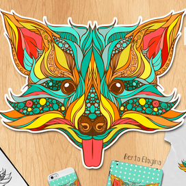 Енот. Иллюстрация для принтов