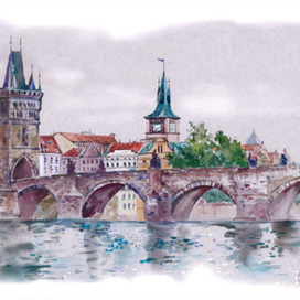 Влтава.Карлов мост.