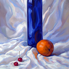Натюрморт с апельсином