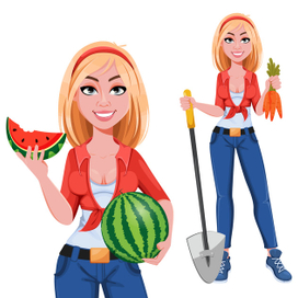 девушка фермер