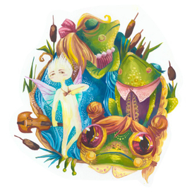 Иллюстрация к сказке Т.Рябинской "Болотный Огонёк"