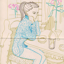 Девушка в кафе