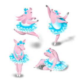 Свинка-балеринка